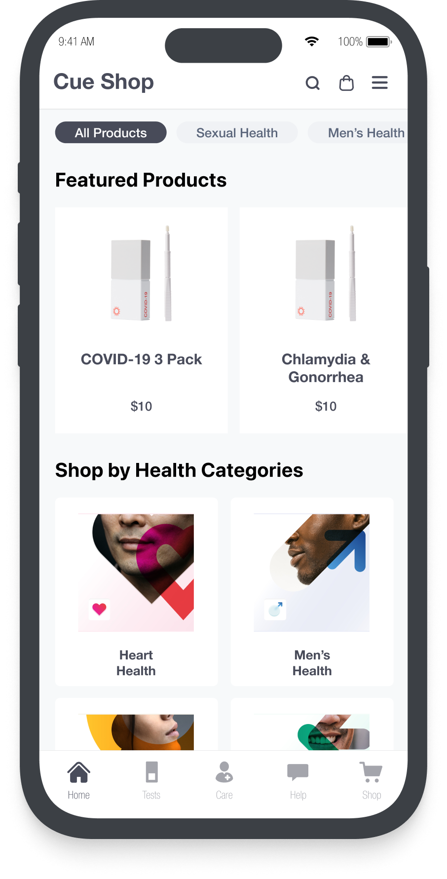 Cue app — prescription screen