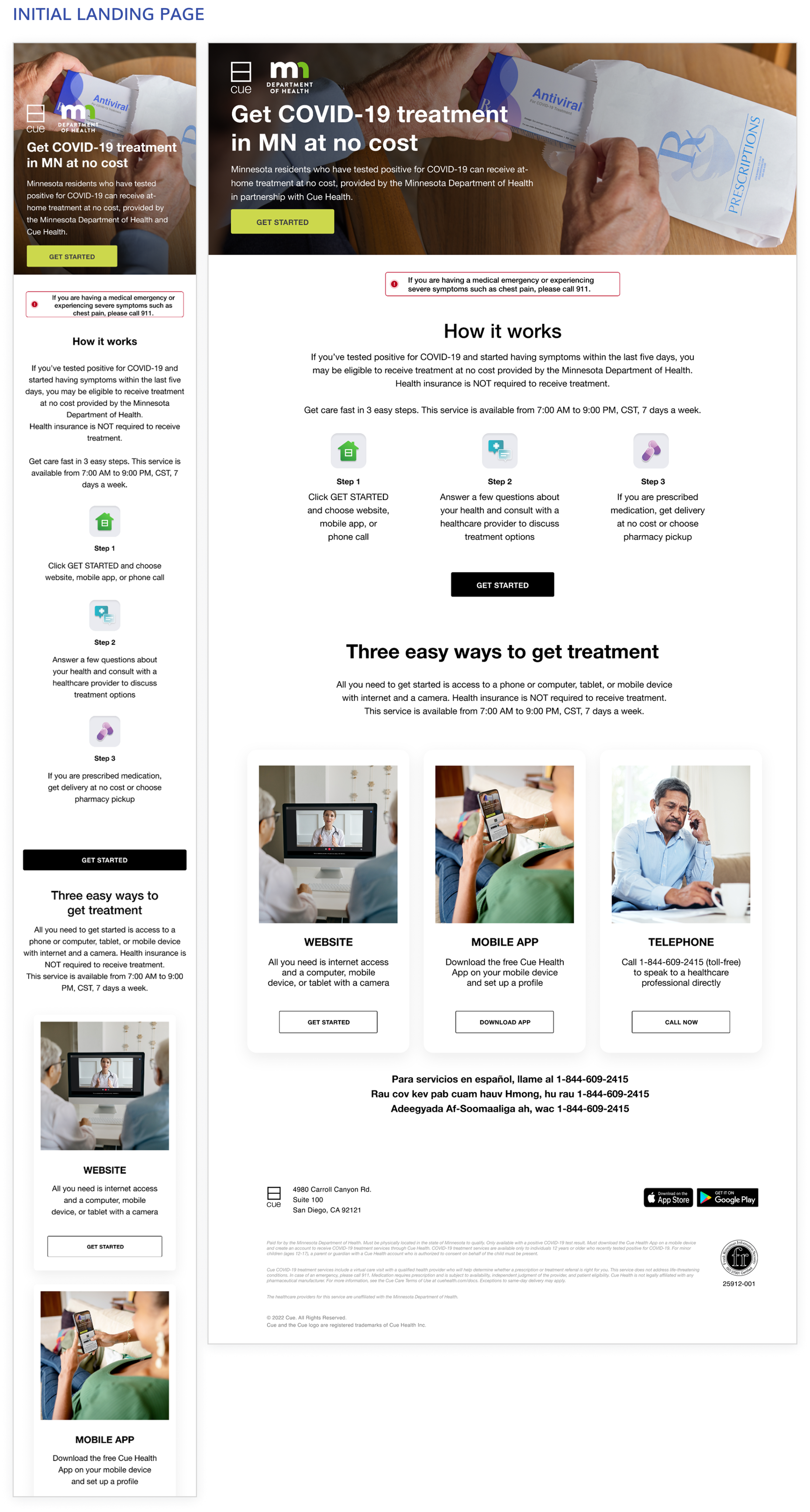 Landing page — primary (Minnesota Dept of Health entry point)